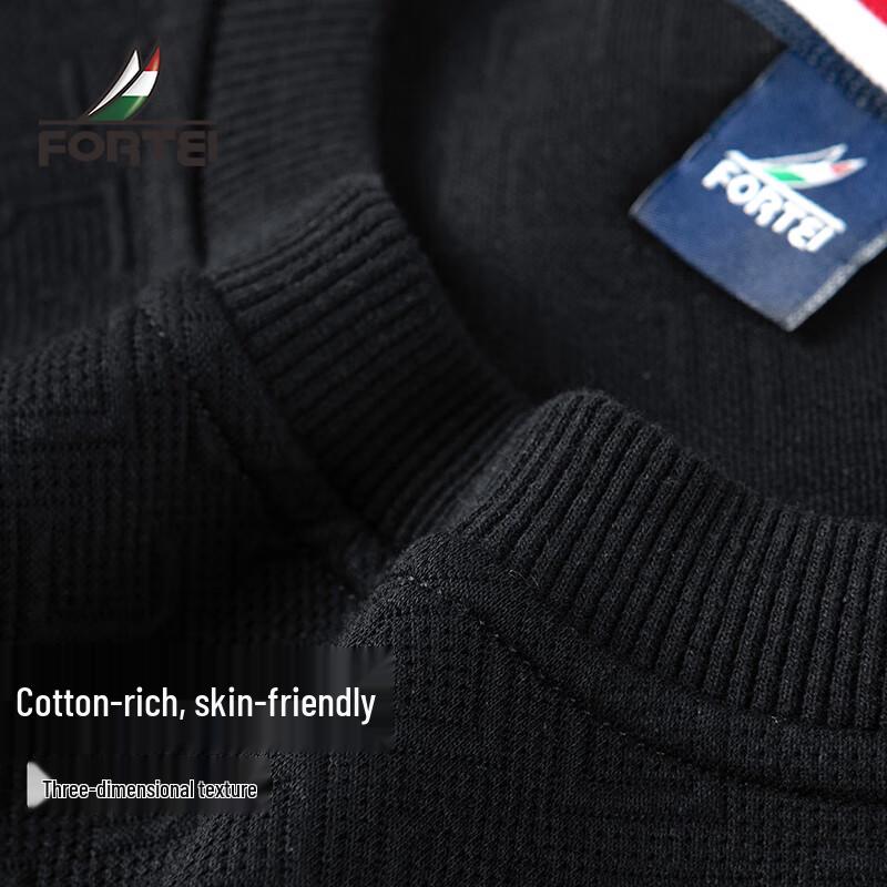 

FORTEI Men s Fall Crew Neck Long-Staple Cotton Sweatshirt M