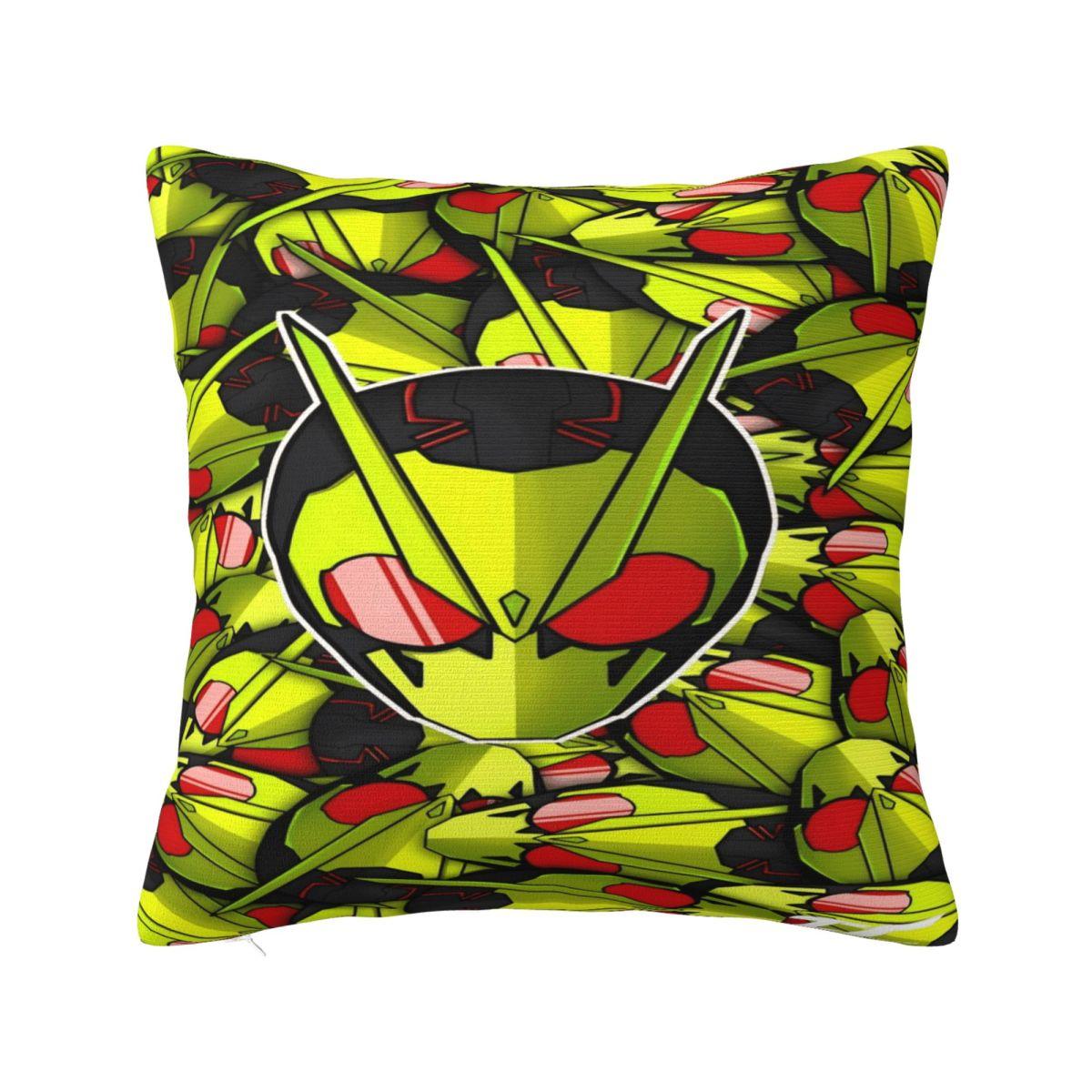 Stylish Bed Kamen Rider Anime Decoration Pillowcase Merch Pillow Cover Zippered Multi-Size Peach skin 18*18(CM)-1Pcs
