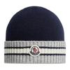 Logo Decorated Chunky Wool Knit Hat Kids Hats Navy-Blue K19543B00014M1241750