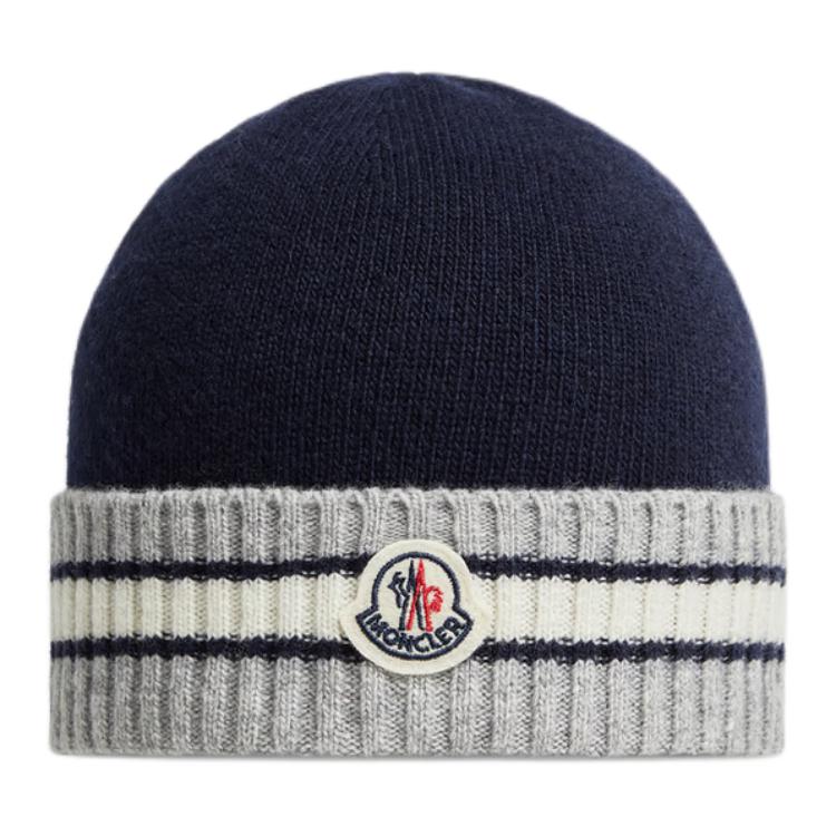 Moncler logotipa rotāta biezas vilnas adīta