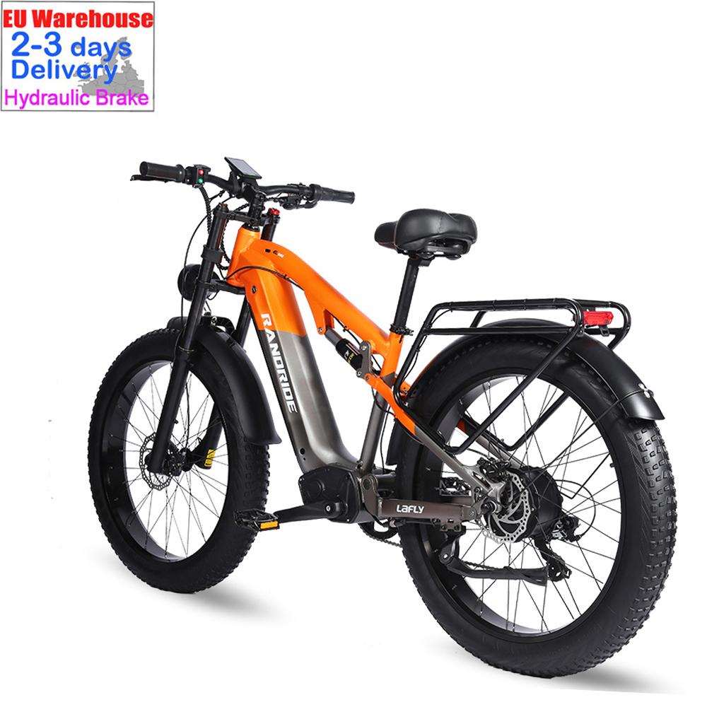 RANDRIDE YX80 2025 Elektrofahrrad 1500W Peak E-MTB 48V20A 80KM Reichweite M315-7 Geschwindigkeit & Hydraulische Bremsen CST 26x4.0 Reifen Feststellbare Federgabel