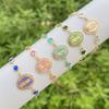 Copper Plated 18K Gold In Various Color Schemes with Zirconia Virgin Mary Element Pull-out Bracelet Suitable for Daily Wear
