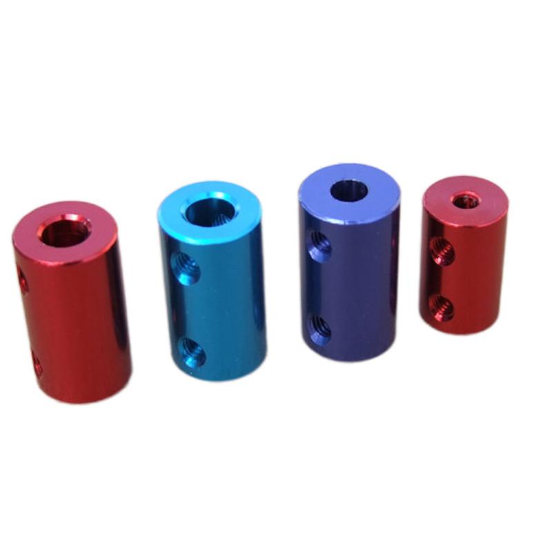 Burgundy/Sky Blue/Royal Blue Aluminum Alloy Colored Coupling Length:25mm Specification:3~10 Full Series Rigid Coupling Set Screw