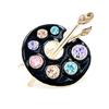 Enamel Fine Workmanship Shiny High Gloss Geometric Decoration Rust-resistant Exquisite Draw Palette Brooch