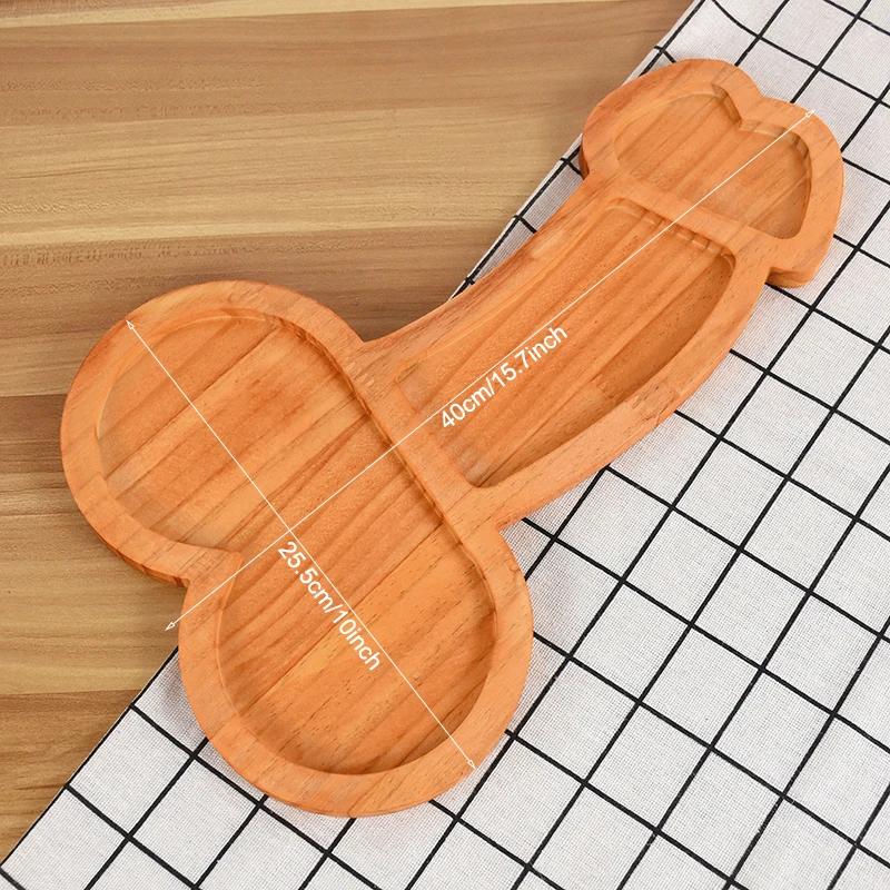 Festival Party Adult Parody Ornaments Kitchen Wooden Tray Food Storage Tray Bamboo and Wood Dinner Set Plates and Dishes