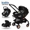 Luxe 3-in-1 Opvouwbare Baby Kinderwagen met Reiswieg en Autostoeltje, Comfort voor Pasgeborenen, Compact en Multifunctioneel