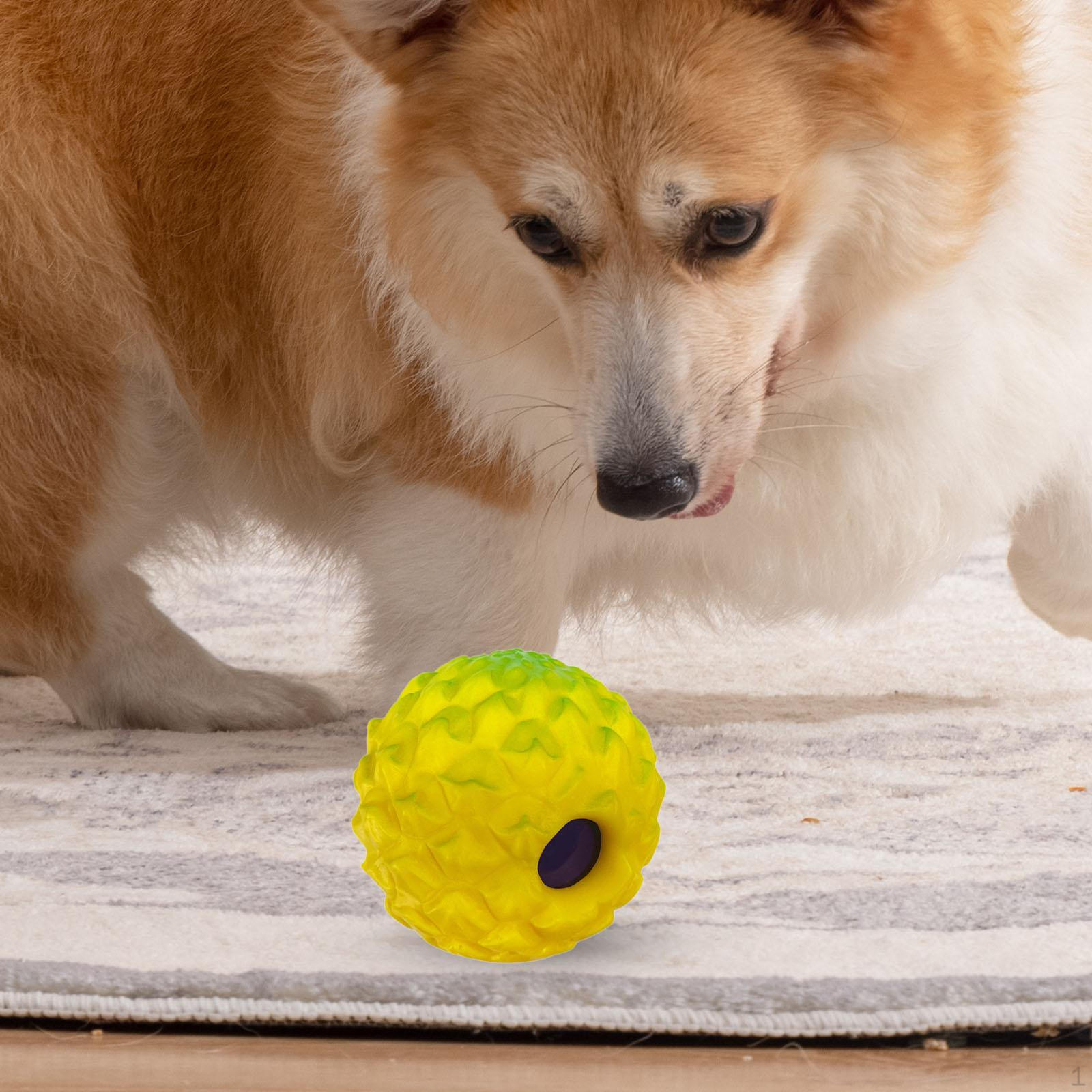 

Мяч для собак Активные катящиеся подарки Веселые пищащие звуки Интерактивные игрушки для собак Игры среднего и 7cm жёлтый