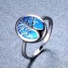 Accessories White Orbo Tree of Life Round Ring European and American Ring Jewelry Platinum Creative Ring