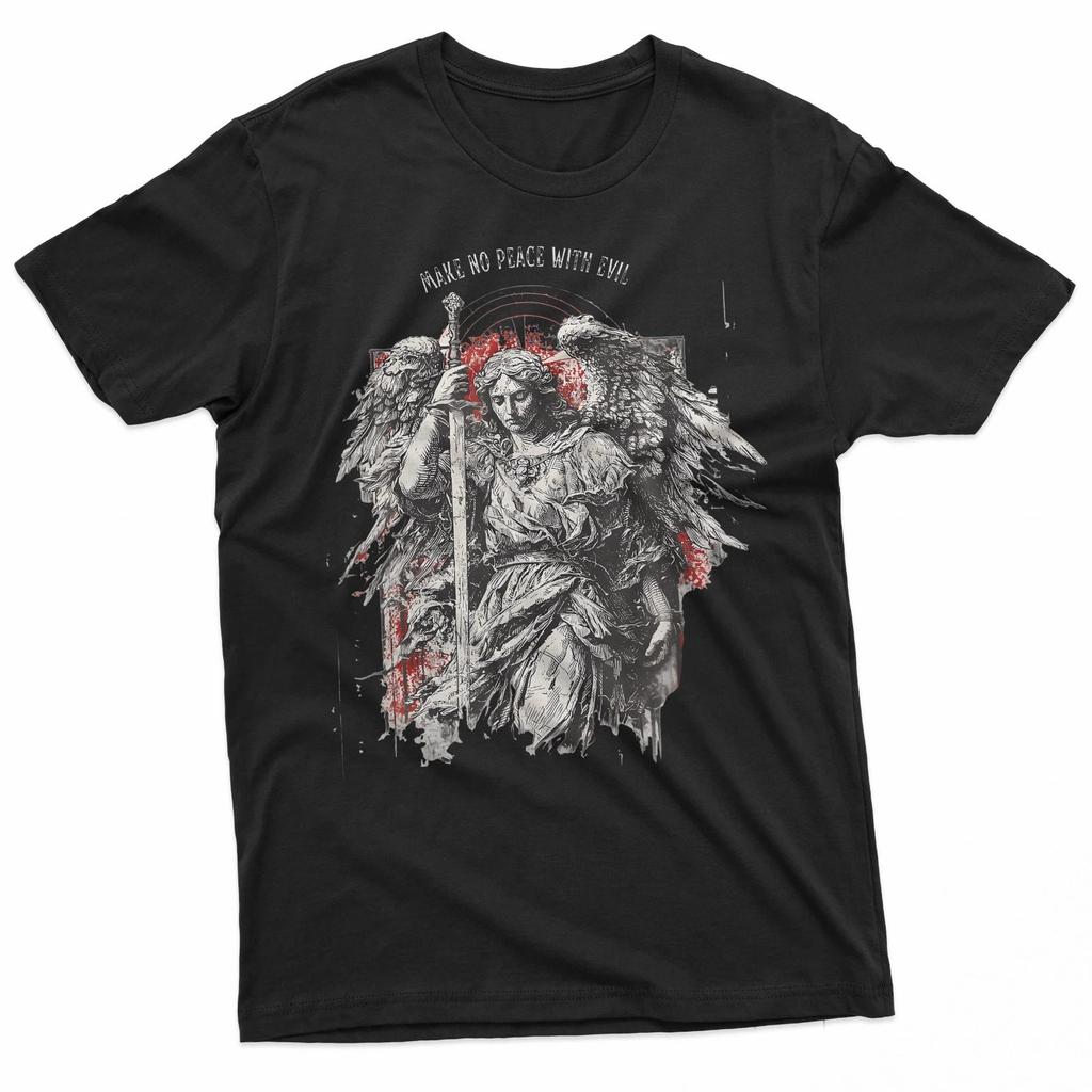 Arcangelo Michele Non Fare Pace Col Male T-Shirt Cristiana Gotica