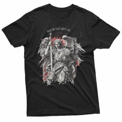 Erzengel Michael Mache keinen Frieden mit dem Bösen Gotisches Christliches T-Shirt