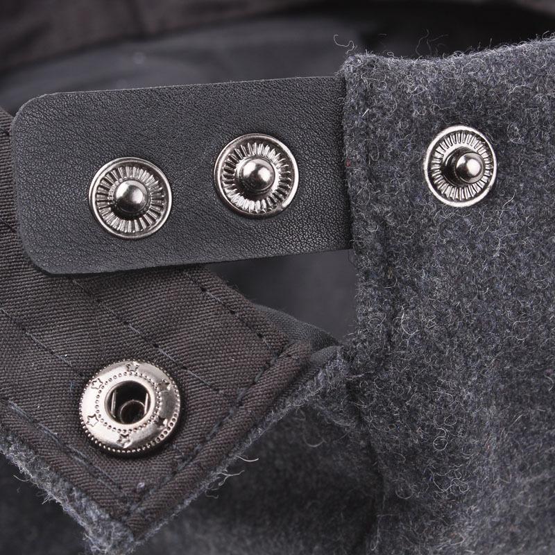 Hat Men'S Vintage Peaked Cap Material Leather Brim Beret Season Warm Forward Hat Hot Sale Hat