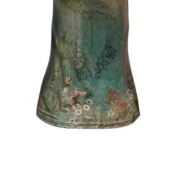 GMXIA Ležérní Volný Módní Top s Krátkým Rukávem a Potiskem Elementů Jaro Léto Dovolená Dámské Tričko s V-výstřihem