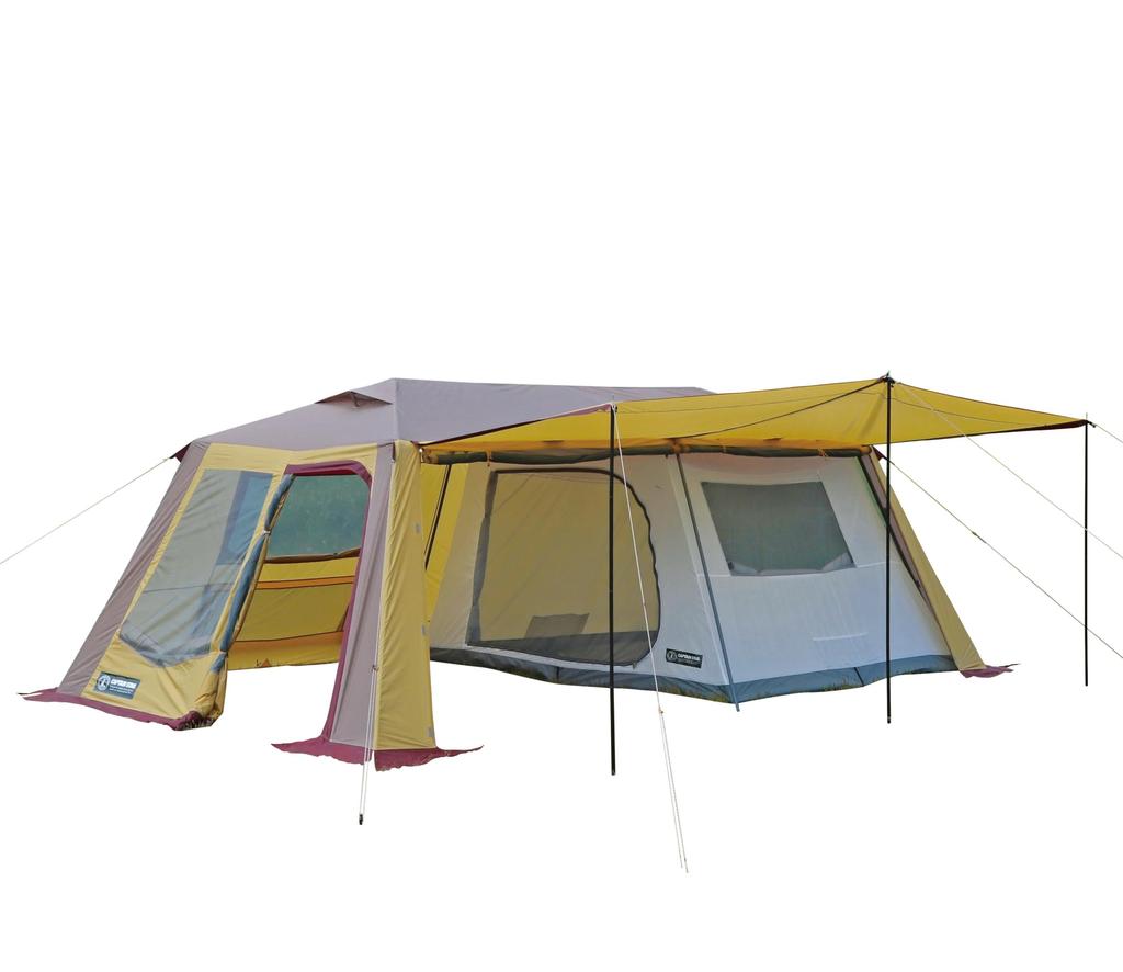CAPTAIN STAG Tent Screen Two Room Lodge Tent UV Protection Water Pressure Resistant Fly 3000mm Carry Bag Included Beverley 2,000mm/Floor UA-1001