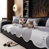 New Special-Shaped Sofa Cushion, Universal In All Seasons, Advanced Sense, Thickened Non-Slip Fixed Straight Seat Cushion, Sofa Cover