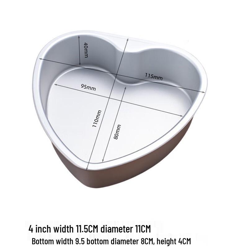 4-Inch Heart-Shaped Chiffon Cake Pan