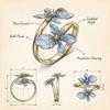 Multifunctional Adjustable Flower Shape Metal Bangle Bracelet Adjustable Diameter for Trendy Accessories and Gift Giving