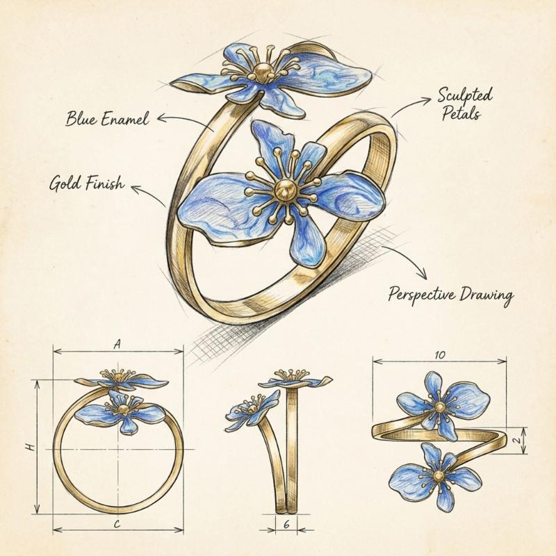 Multifunctional Adjustable Flower Shape Metal Bangle Bracelet Adjustable Diameter for Trendy Accessories and Gift Giving
