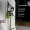 Portable TSA Zinc Alloy Combination Lock with Steel Cable for Luggage