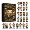 Christmas Advent Calendar 24 Days Countdown Calendar with 24 Acrylic Collectible Cartoon Figures Surprise Gifts for Kids Adults