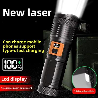 Nabíjacia Super Jasná Dlhá Výdrž Batérie Veľkokapacitná Lítiumová Batéria Digitálny Zoom Laserové Silné Svetlo Baterka