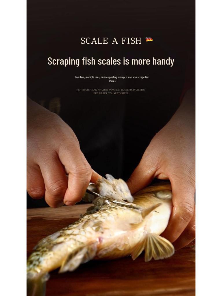 Stainless Steel Shrimp Deveining & Peeling Knife - Dual-Function Shrimp Shell & Line Remover