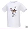 2026 Summer New Shiba Inu Puppy Kitten Badminton Suit Cotton Printed Comfortable and loose summer Tshirt