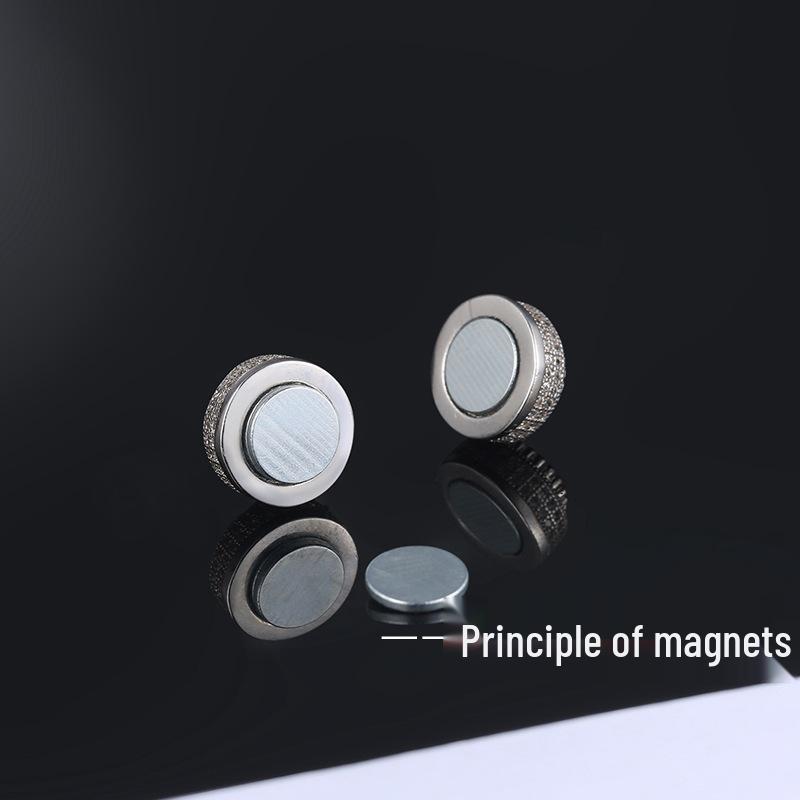 Zircon Magnetic Ear Clips: Painless, Non-Pierced Earrings for Women & Men