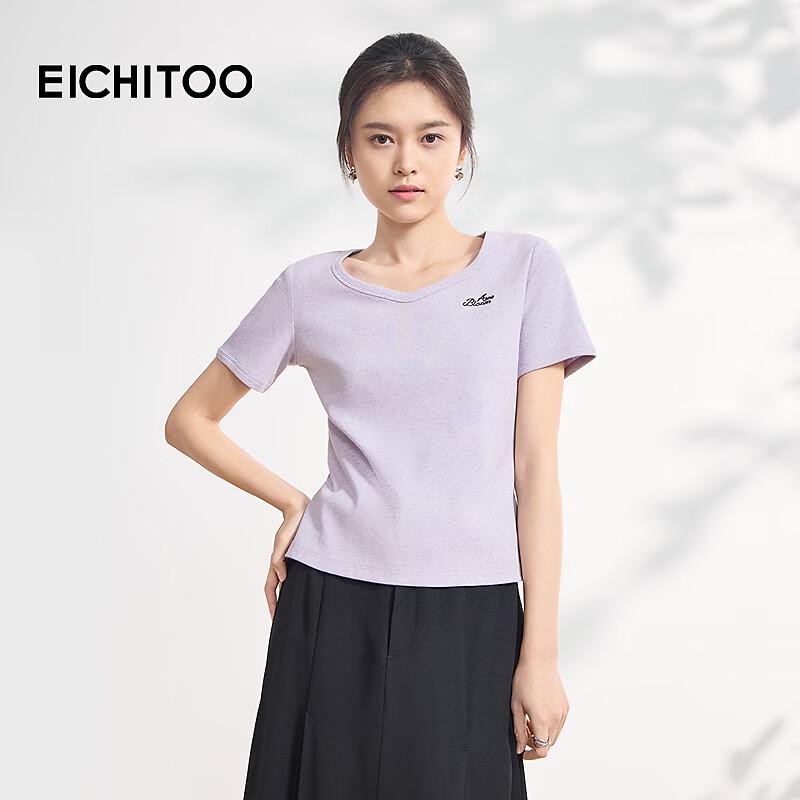 EICHITOO Women s Slim-Fit Sweetheart Neck T-Shirt M