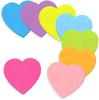 Cross-Border Love Heart & Star Shaped Colored Sticky Notes - Reusable Fluorescent Message Stickers