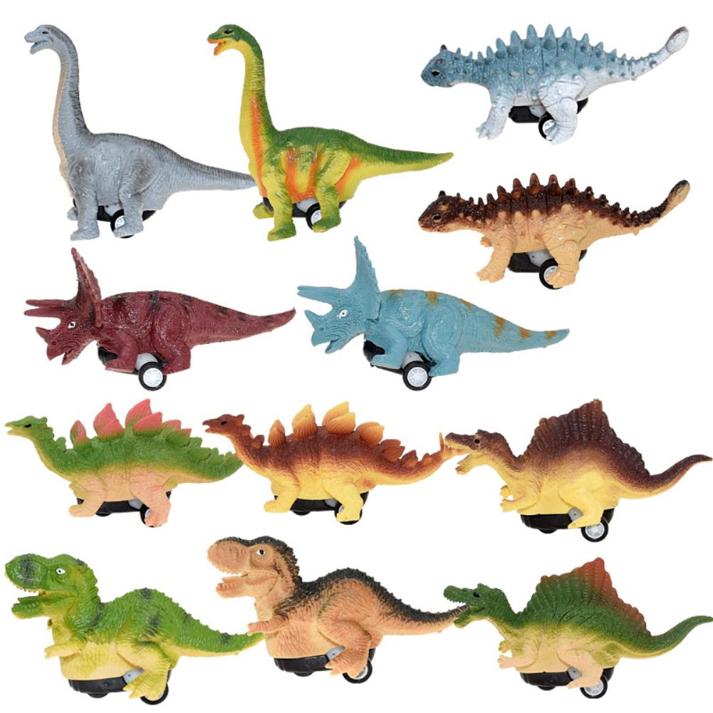 Dinosaur Toy Pull Back Car Friction Car Child Model Tyrannosaurus Triceratops Toy
