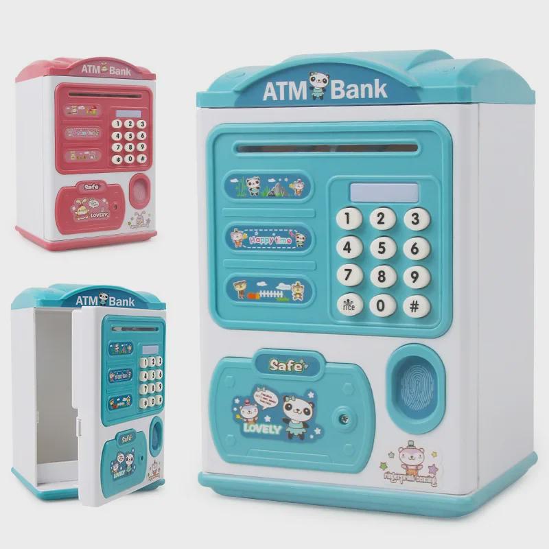 Automatic ATM Piggy Bank Toy with Fingerprint Sensor - Children's Birthday Gift