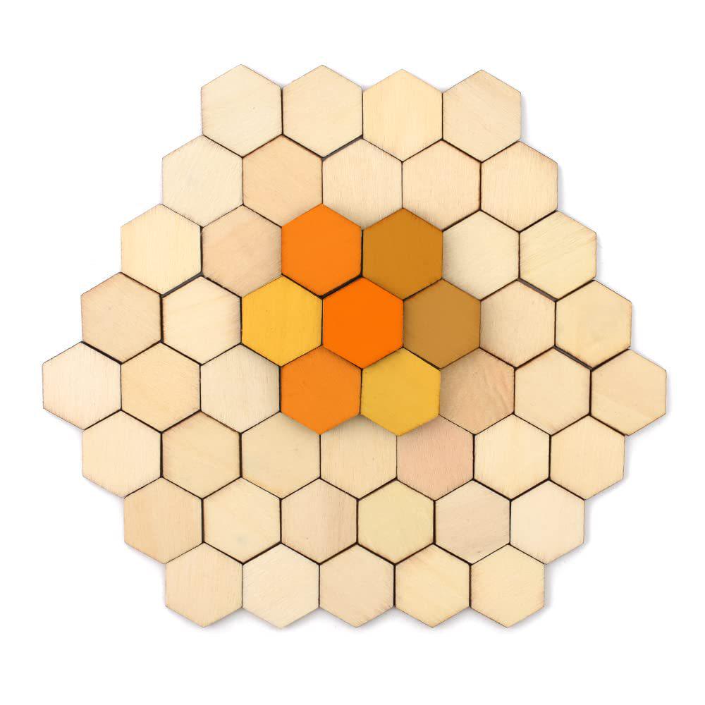 Rodajas de Madera Decorativas de Tilo Hexagonales para Bricolaje y Manualidades Hechas a Mano