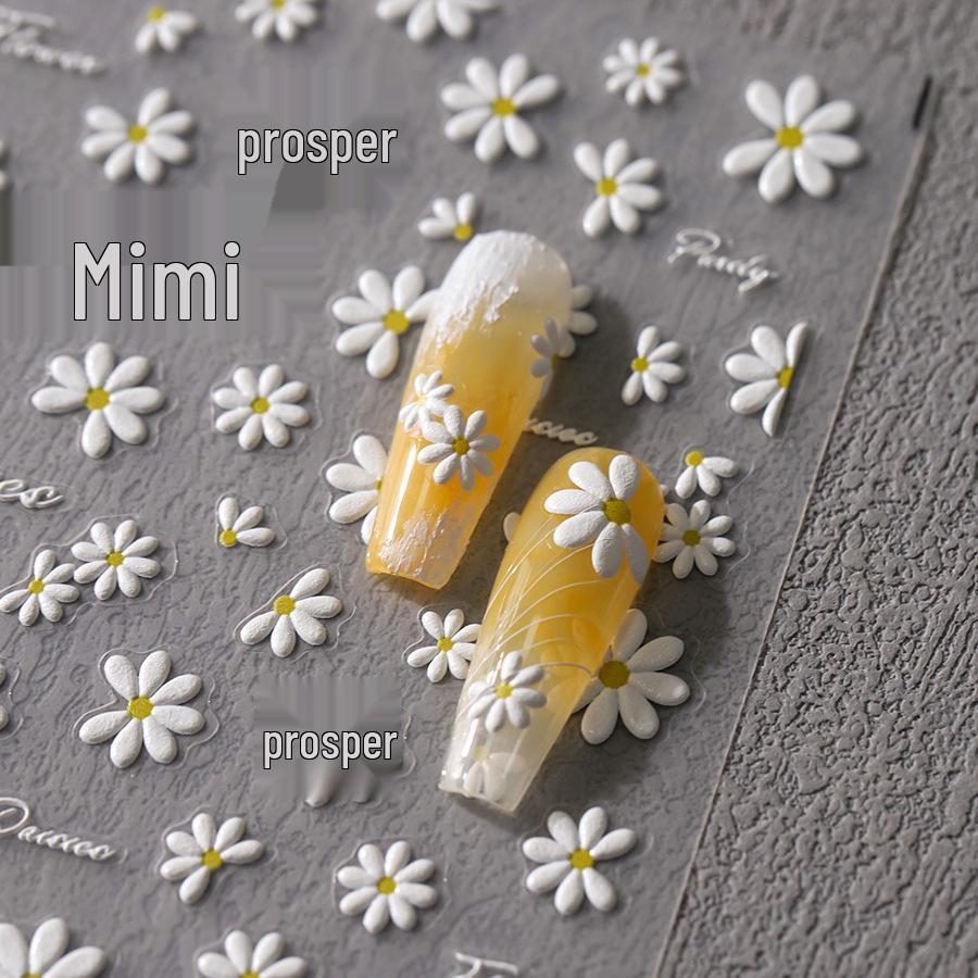 

Embossed Self-Adhesive 3D Nail Stickers TS-3595: See the Daisy Again