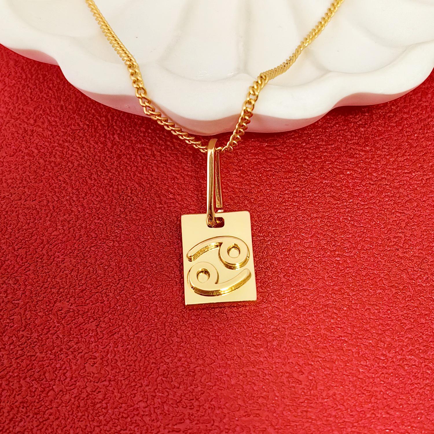 

Ожерелье-подвеска «Триумфальная арка» из зодиакального золота - Элегантный европейский и американский дизайн для женщин