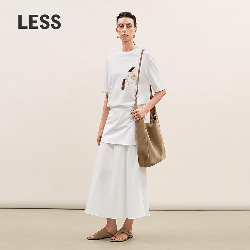 

LESS 2026 Summer A-line Cotton Mid-Length Skirt M