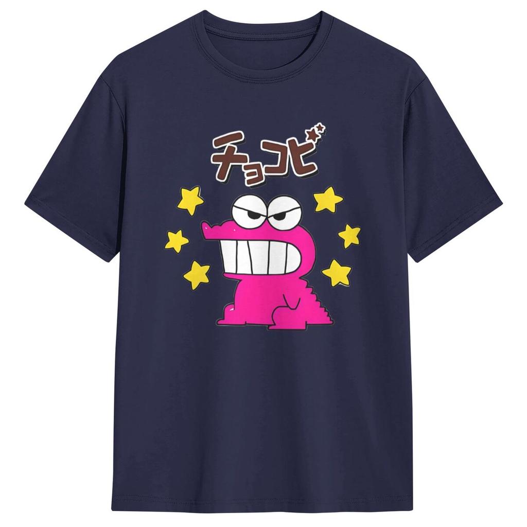 Crayon Shin Chan Crocodile Dinosaur Chocolate Cookies T Shirt Summer Y2K T Shirts Cotton Tshirt For Men's Short Sleeves Clothes