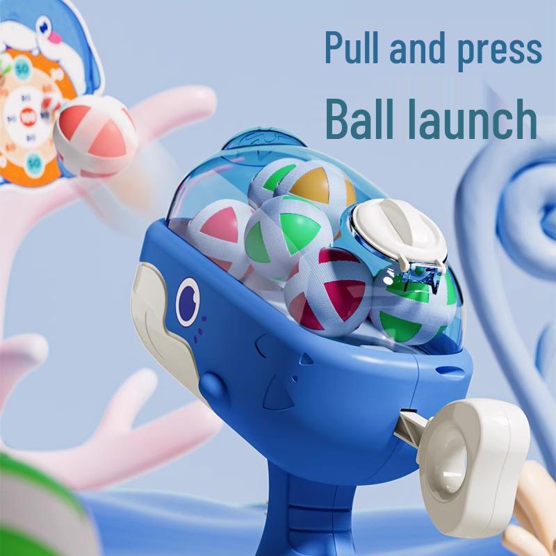Whale Sticky Ball Dinosaur Dartboard Shooter Toy for Kids 3-6 Years