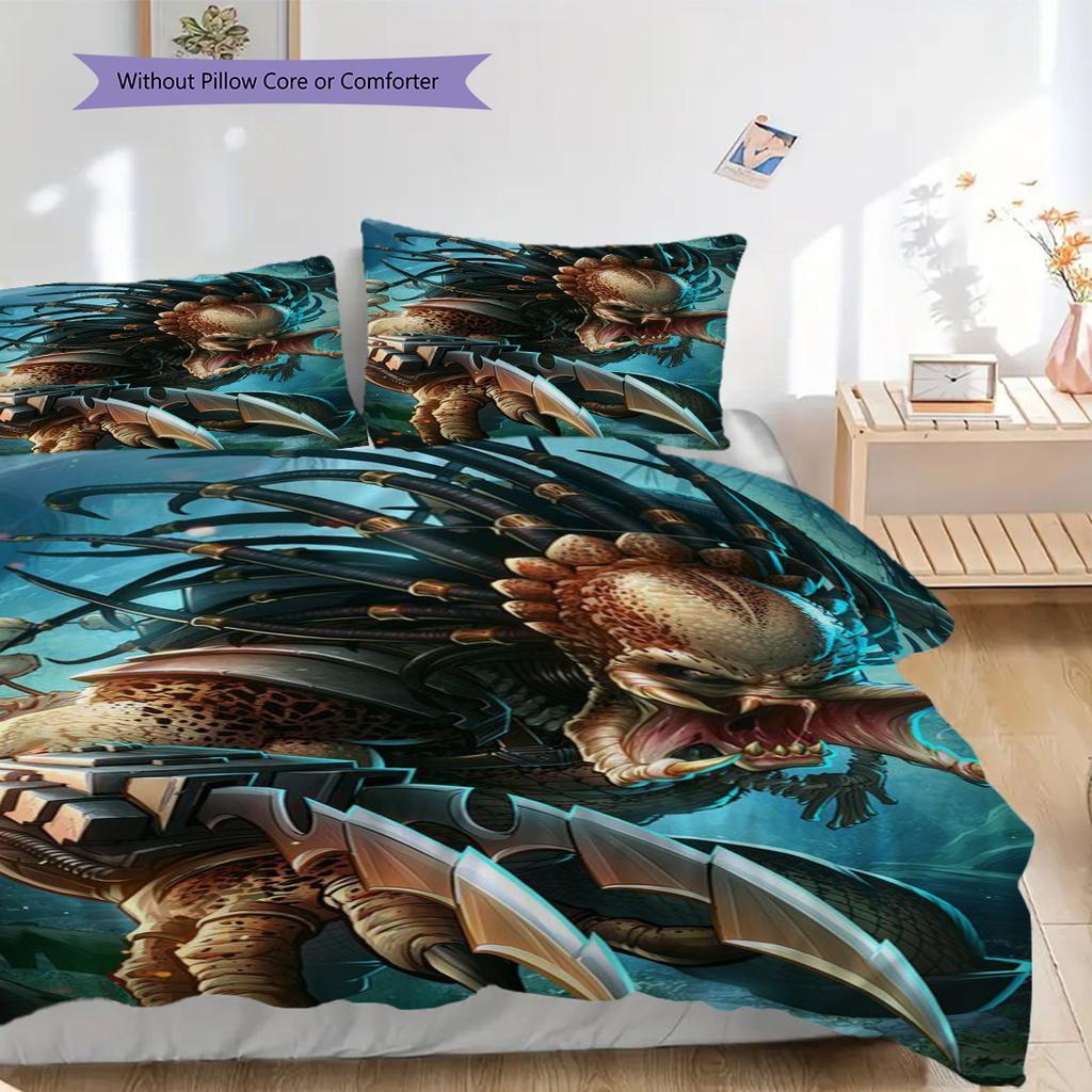 Alien Vs Predator Ultimate Battle Threepiece Set 1 Duvet Cover 2 Pillowcase Without Core Soft And Comfortable Christmas Birthday Gift