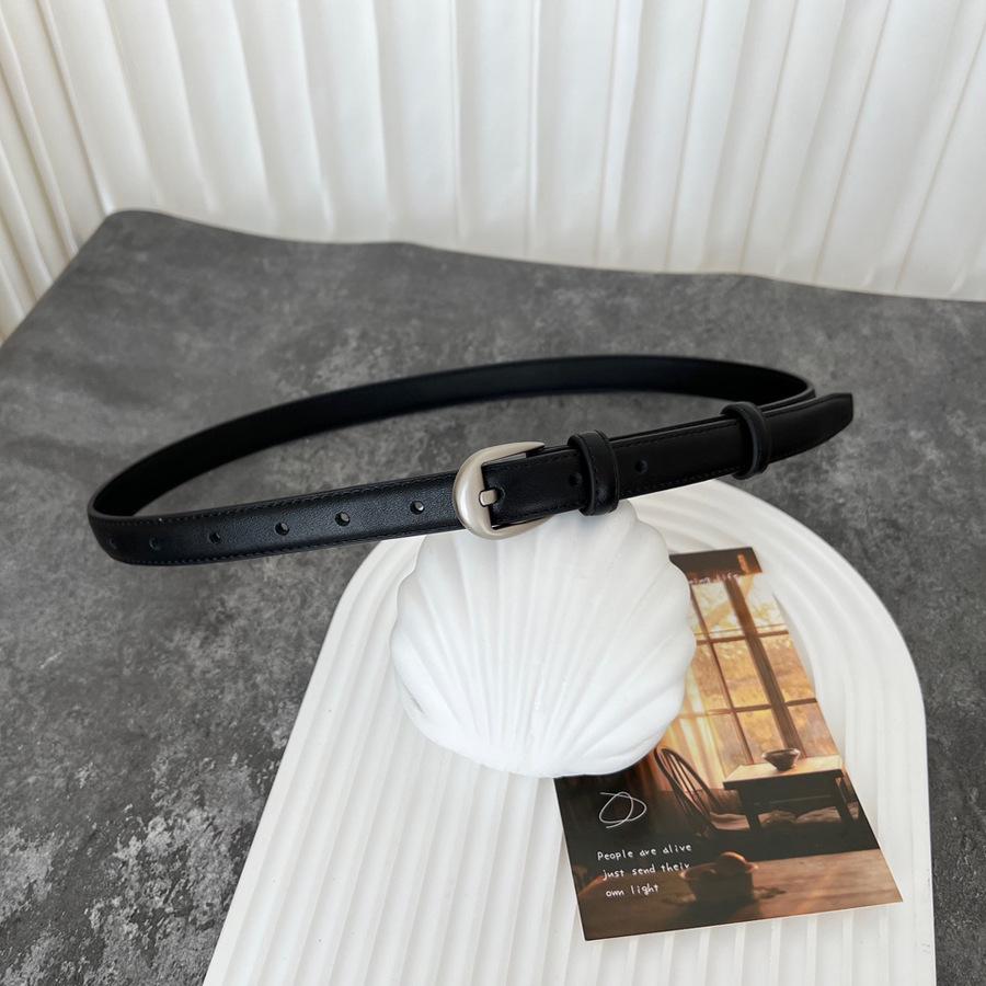 Hong Kong Retro Leather Belt for Women 2025: Genuine Leather, High-End, Versatile for Jeans, Stylish Waist Accessory