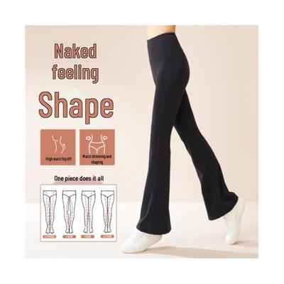 2025 High Waist Seamless Nylon Yoga Pants: Wide Leg, Hip-Lifting, Tummy Control, Stretch Slimming for Women
