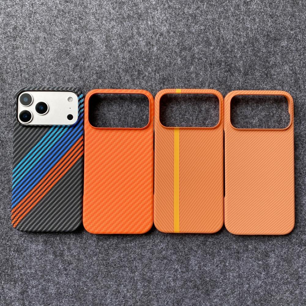 Ultra-thin Carbon Fiber Kevlar Pattern Phone Case for IPhone 17 Air 16 15 14 13 12 11 Pro Max Shockproof Matte Armor PC Cover