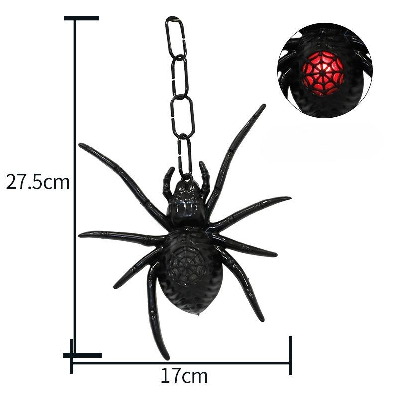 Halloween Colorful Glowing Spiders, Fluorescent, Rainbow, Spiders, Black Spiders, Scene Pranks, Decoration Ornaments