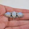 Natural Moonstone Ring, Wedding Ring, 925 Sterling Silver Ring, Oval Teardrop Multi Stone Ring, Blue Fire Moonstone Ring