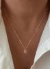 18K Stainless Steel Initial Necklace - Women's A-Z Letters, European & American Trend