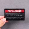 FBI WARNING Patches For Clothing Hook Loop Patch Sewing Patches For Clothes Woven Patch Sewing On Clothes Stickers Badges
