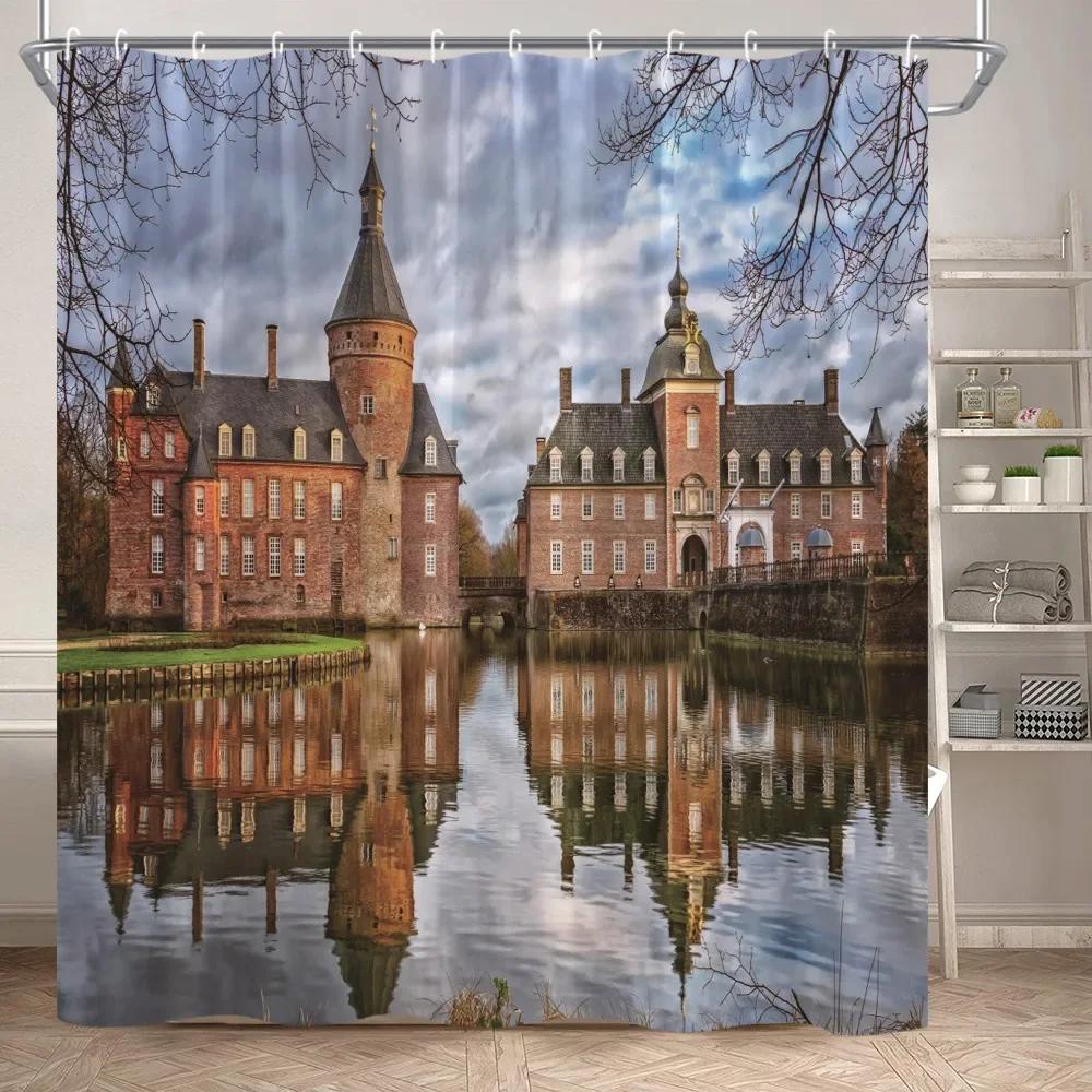 Urban Architecture Shower Curtain New York City Center Architectural Landscape Bathtub Partition Polyester Fabric Bathroom Decor