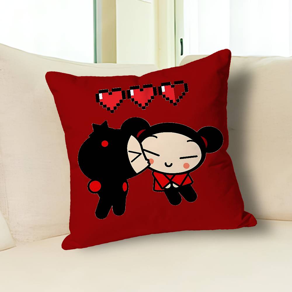 Милая P-Pucca Любовь G-Garu Аниме Знаменитость Мерч Универсальная Наволочка с Принтом для Дивана, Машины, Офиса, Комнаты, Декоратор, Защитник 30cmx30cm