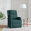 Recliner Armchair - vidaXL - Dark Green - 100% Polyester Fabric - Contemporary Design - 1 Seat