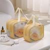 Waterproof Travel Makeup Case Large Capacity Wash Bag Simple Cartoon PVC Cosmetic Bag  Bathroom