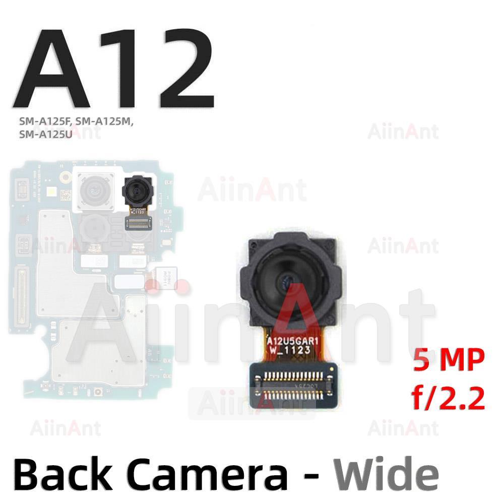 Back Front Small Macro Depth Wide Main Rear Camera Flex Cable For Samsung Galaxy A12 A11 A115F A125F Phone Parts